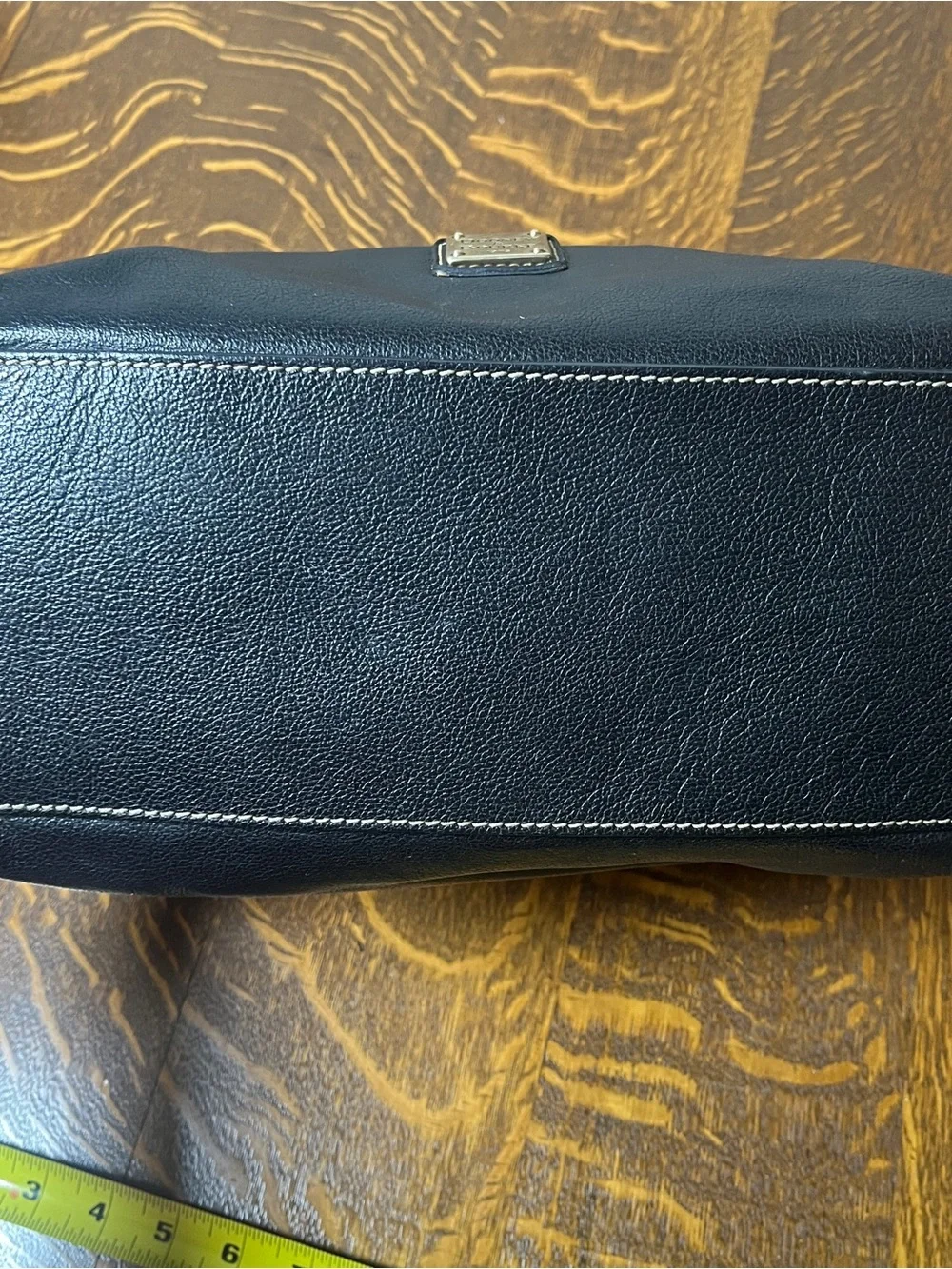 Dooney & Bourke Black Pebbled Leather Medium Russel Tote Shoulder Bag.